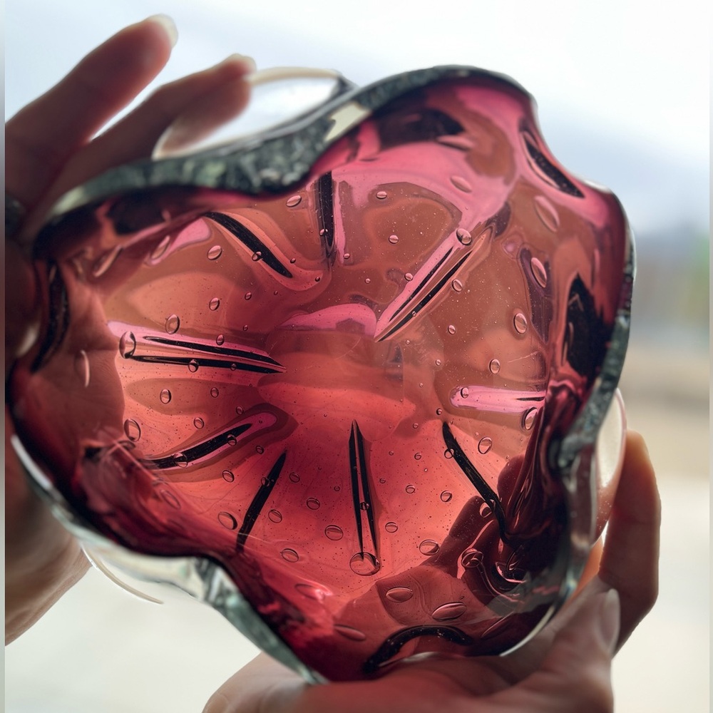 Vintage Murano Glass Amethyst Ashtray